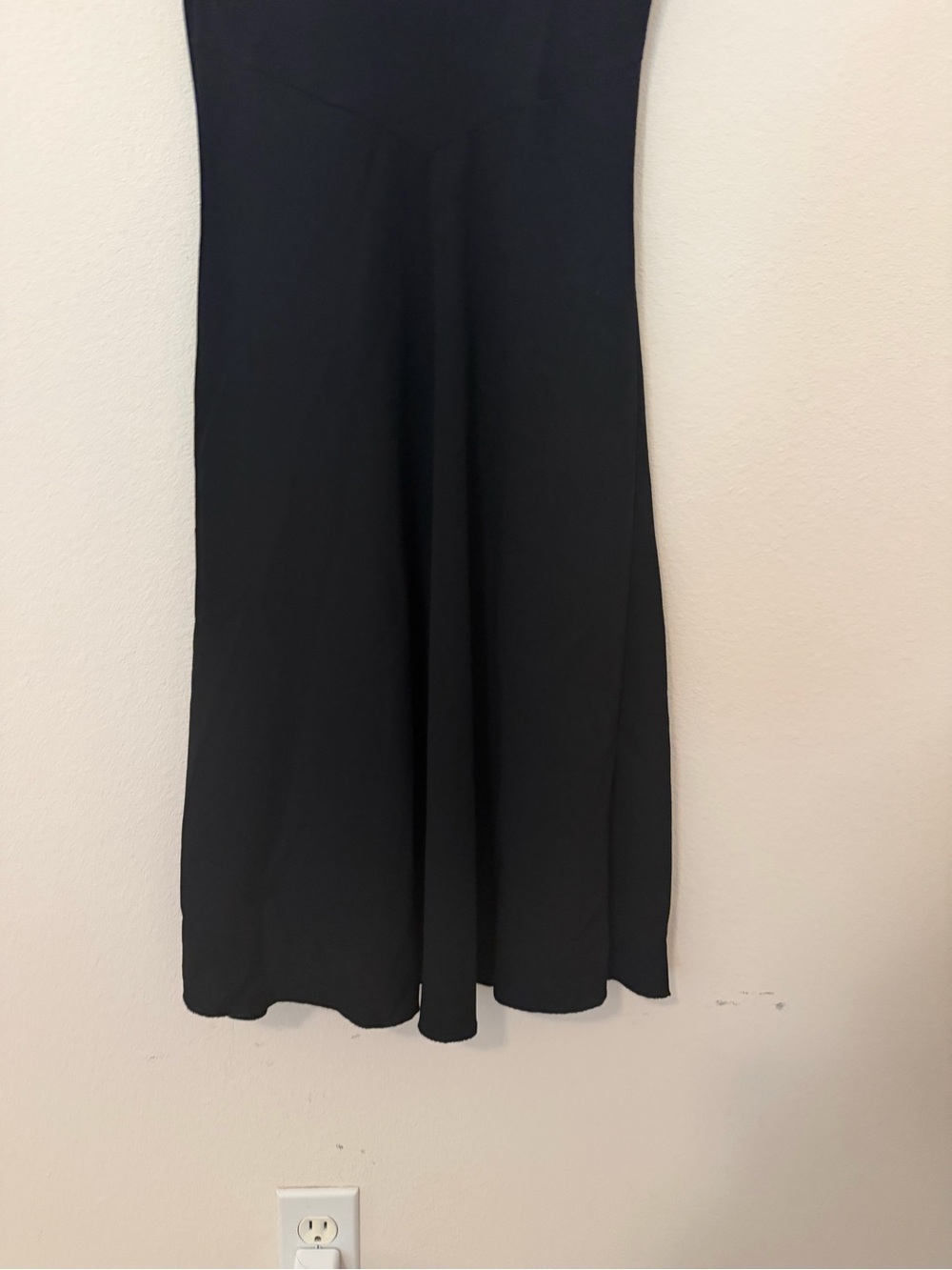 Vintage Y2K Betsey Johnson Black Slip Dress Size 8 Cotton Minimalist 1990s - Picture 7 of 11